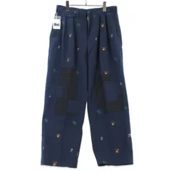 未使用 BEAMS PLUS × PALACE ビームス 2プリーツパンツ 別注 25SS パレス PLEATED TROUSERS TWILL ネイビー M  99001412のサムネイル