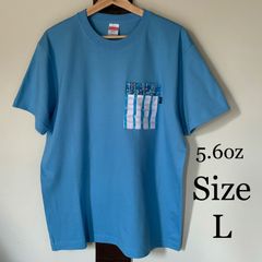 포켓 티셔츠 반소매 L 사이즈 색소폰 블루