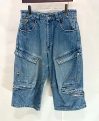 HOBO DENIM 多機能テクニカルデニムハーフパンツ カーゴショーツ 綿100％ 5232-922 ホーボー K7-123のサムネイル