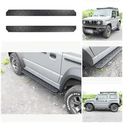 スズキ ジムニー JB64/JB74 2018年以降対応 サイドステップ 3ドア・5ドア選択式 カーボンスチール製 サンドブラック フレーム固定 ボルト取付 防滑加工 外装パーツのサムネイル