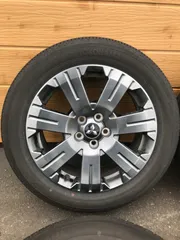 【三菱】デリカD5　ジャスパー　225/55R18　純正　18インチホイール＆夏タイヤ4本セット（ヨコハマ　ジオランダーSUV　G055）タイヤ　アルミホイール　セット品　中古　現状販売のサムネイル