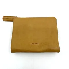 genten ゲンテン　L字ファスナー二つ折り財布　ブラウン　レザーのサムネイル
