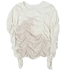 RBS Ray BEAMS アールビーエス レイビームス 22AW キリカエ シャーリングプルオーバー 61-14-0008-101 ONE SIZE OFF WHITE サンプル品 長袖 カットソー トップス g27339のサムネイル