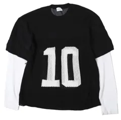 ASKYURSELF アスクユアセルフ Knit Mesh Long Sleeve Jersey レイヤード ニットメッシュロングスリーブジャージ L BLACK セーター 10 ナンバリング トップス g27522のサムネイル