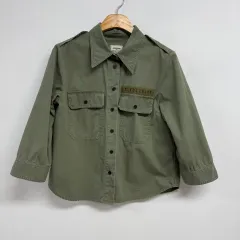 ZADIG&VOLTAIRE カーキ ミリタリー シャツ ジャケット L レディース 季節の変わり目 マウンテンパーカー JS73のサムネイル