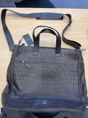 【最高峰】GIORGIO ARMANI ブリーフケース 型押しレザー A4収納可のサムネイル