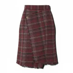 29e7 Acne Studios アクネステュディオズ ロングスカート 巻きスカート チェック柄 FN-WN-SKIR000002 32サイズ ボルドー レディース 女性用u02tのサムネイル