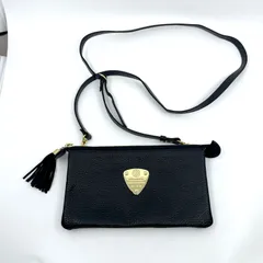 ATAO　アタオ　オフィスブーブー　ショルダーバッグ　財布　タッセル　ロゴプレート　レザー　ブラックのサムネイル