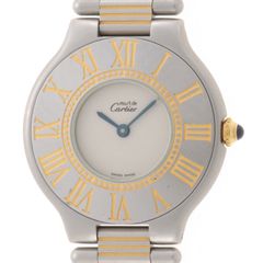 Cartier マスト21 クォーツ 純正ブレス ヴィンテージ 不動 ジャンク