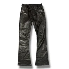 国内正規 BALENCIAGA レザーブーツカットパンツ レザーパンツ バレンシアガ 768691 ブラック L （19930M）のサムネイル