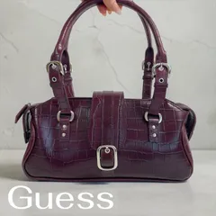 GUESS ノエビア コラボ 非売品 肩かけ ハンドバック ショルダーバッグ ボルドーのサムネイル