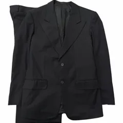 美品□GUCCI グッチ ヴィンテージ コットン100％ トムフォード期 シングル ピークドラペル スーツ 上下セットアップ ブラック 46 メンズのサムネイル