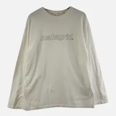 マハグリッド 白 メンズ 長袖Tシャツ M N7028のサムネイル