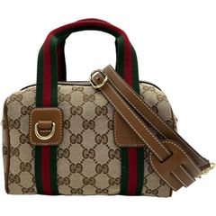新品【GUCCI】グッチGG柄 ボストン型ミニハンド&ショルダーバッグ 1点 