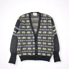 DUETRIO ISSEY MIYAKE / ヴィンテージ 8-90sカウチンニットカーディガン SIZE:XL程度のサムネイル