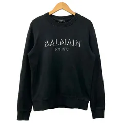 BALMAIN(バルマン) トレーナー サイズM メンズ - 黒×白 長袖のサムネイル