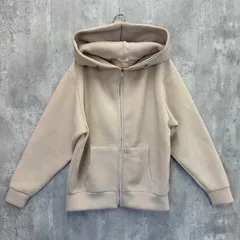 【美品】Classical Elf クラシカルエルフ　ダンボールビッグシルエットジップパーカー　S ベージュ系　ダンボールニット素材　オーバーサイズのサムネイル
