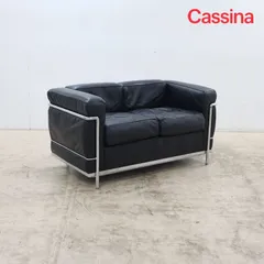 Cassina カッシーナ LC2 2Pソファ/2人掛けソファ レザー/黒革 ル・コルビュジエ ピエール・ジャンヌレ 名作品 164万のサムネイル