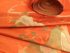 平和屋着物○男性 紬 アンサンブル 色無地 生壁色 正絹 逸品 未使用