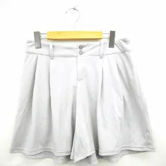 コムサイズム COMME CA ISM キュロット パンツ 無地 シンプル ミニ ショート L ライトグレー /MT55のサムネイル