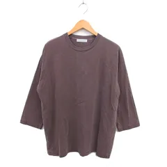 センスオブプレイス バイ アーバンリサーチ Sense of Place by Urban Research クルーネック カットソー Tシャツ コットン 綿 無地 七分袖 L 茶 ブラウン /NT16のサムネイル