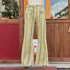 70's ストライプ フレアパンツ ベルボトム USA古着 アメリカ古着 vintage ヴィンテージのサムネイル