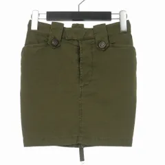 ディースクエアード DSQUARED2 22SS バックジップ タイトスカート ミニ 38 オリーブ 緑 S72MA0889 国内正規のサムネイル
