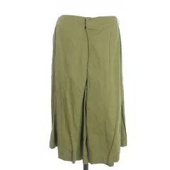 ディースクエアード DSQUARED2 22SS Inverted Pleat Skirt コットン プリーツスカート ボトムス サイドジップ 40 グリーン 緑 S72MA0886 国内正規のサムネイル