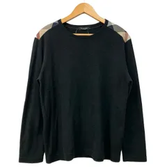 BLACK LABEL CRESTBRIDGE(ブラックレーベルクレストブリッジ) 長袖カットソー サイズL メンズ美品  - 黒×ベージュ×マルチ クルーネックのサムネイル