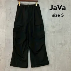 JaVa ジャバ S メンズライク ミリタリー カーゴパンツ ワイドパンツ ワークパンツ イージーパンツ ボトムス 裾ドロスト ウエストゴム ブラック ズボン カジュアル jv0789001 クラシカルエルフ ストリート アウトドア ★ ■■のサムネイル