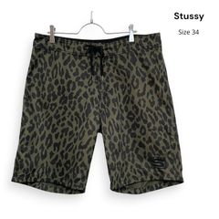 stussy ヒョウ柄 レオパード柄 ショートパンツ 水陸両用ハーフパンツ