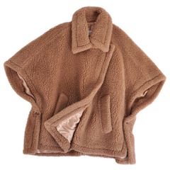 MaxMara テディベア キャメル ポンチョ ケープ コート - メルカリ