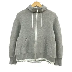 Sacai(サカイ) パーカー サイズ1 S レディース美品  - 17-03383 グレー×白 長袖のサムネイル