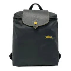 LONGCHAMP(ロンシャン) リュックサック ル・プリアージュクラブ グレー×イエロー 折りたたみ レザーのサムネイル