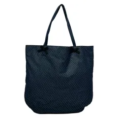 ANTEPRIMA MISTO(アンテプリマミスト) トートバッグ美品  - ダークネイビー×シルバー×黒 ドット柄/リボンのサムネイル