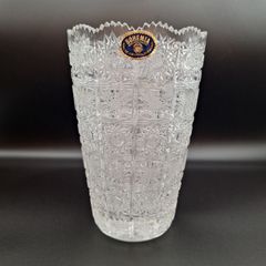 ボヘミア BOHEMIA クリスタルガラス 花瓶 ヴィンテージ フラワーベース