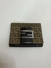 FENDI フェンディ 茶 ズッカ柄 二つ折り財布のサムネイル