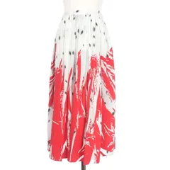 ディースクエアード DSQUARED2 22SS 総柄プリント ロングスカート 36 ホワイト/レッド 赤 白 S75MA0822 国内正規のサムネイル