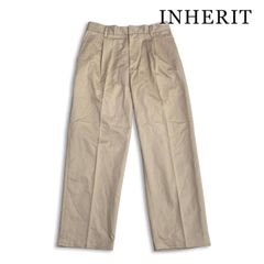 INHERIT インヘリット 通年★ ワイド タック ツイル トラウザー チノ パンツ Sz.M メンズ