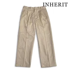 INHERIT インヘリット 通年★ ワイド タック ツイル トラウザー チノ パンツ Sz.M メンズのサムネイル