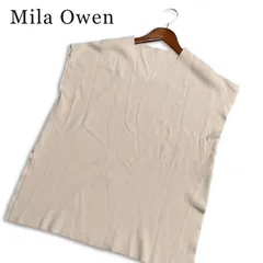 Mila Owen ミラオーウェン 春夏★ サイドスリット ニットPO リブ ストレッチ ベスト Sz.F レディースのサムネイル
