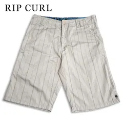 RIP CURL リップカール 春夏★ ロゴプリント ストライプ サーフ ハーフ ショート パンツ Sz.32 メンズのサムネイル