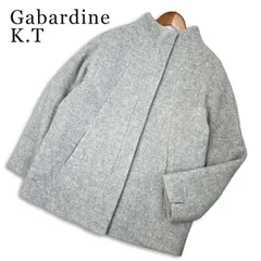 Gabardine K.T ギャバジン K.T 秋冬★ ウール メランジ 総裏 ミドル コート 日本製 Sz.11 レディース 灰 グレーのサムネイル