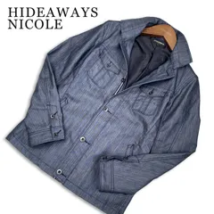 HIDEAWAYS NICOLE ハイダウェイ ニコル 通年 ワイヤー★ デニムライク ヘリンボーン フィールド ジャケット Sz.48 メンズのサムネイル
