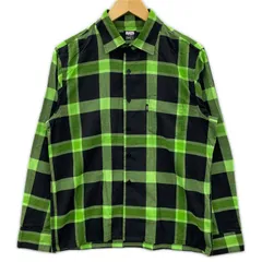 RATS ラッツ ギンガムチェック長袖シャツ sizeS/グリーン系×ブラックのサムネイル