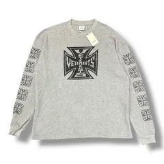 未使用 VETEMENTS BIKER CROSS WAFFLE LONGSLEEVE バイカークロスワッフル 長袖カットソー ヴェトモン ME76LS181G グレー M （19238M）のサムネイル