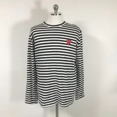 コム・デ・ギャルソン 定 ストライプ 長袖Tシャツ M号 ホホ店舗のサムネイル