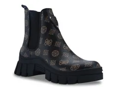 ゲス レディース シューズ ブーツ・レインブーツ Guess Hestia Boot BlackBrown Logo Print ブラックのサムネイル