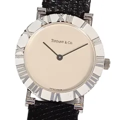 TIFFANY&CO. ティファニー M0640 アトラス シルバー925 クォーツ 純正革ベルト メンズ 腕時計 正規品 / C1196のサムネイル