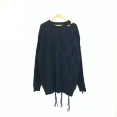 Y's ワイズ JERSEY　X　ARGYLE　BIG　PULOVER サイズ:2 プルオーバーニット YB-K68-145/2024   ブラック メンズ / 240001213301のサムネイル